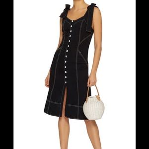 Emory Tailored Shoulder Tie Denim Dress